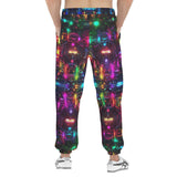 Men's Sweatpants Neon Light Digital Art