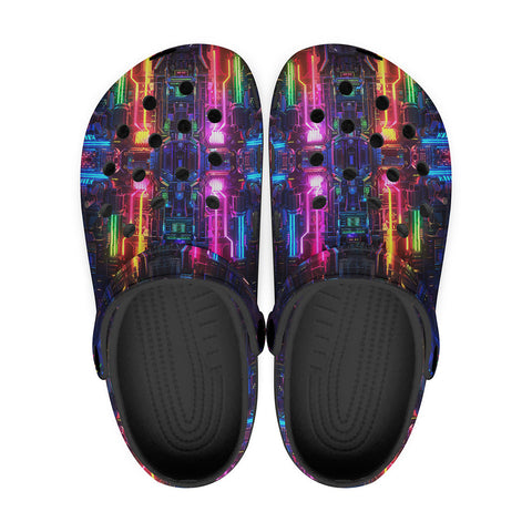 Classic Clogs Neon Light Digital Art