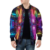 Bomber Jacket Neon Light Digital Art