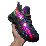 Sports Mesh Sneakers Neon Light Digital Art