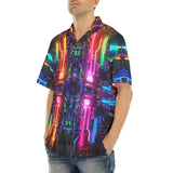 Hawaiian Shirt Neon Light Digital Art