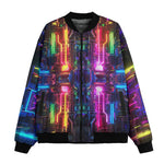 Bomber Jacket Neon Light Digital Art