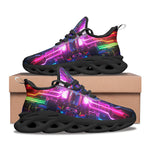 Sports Mesh Sneakers Neon Light Digital Art