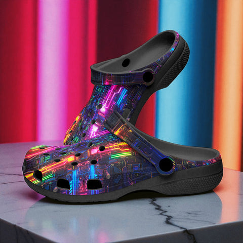 Classic Clogs Neon Light Digital Art