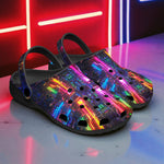 Classic Clogs Neon Light Digital Art