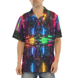 Hawaiian Shirt Neon Light Digital Art