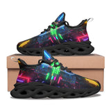 Sports Mesh Sneakers Neon Light Digital Art