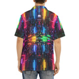 Hawaiian Shirt Neon Light Digital Art