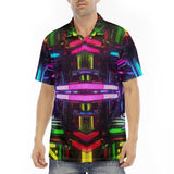 Men's Polo Shirt Neon Light Digital Art