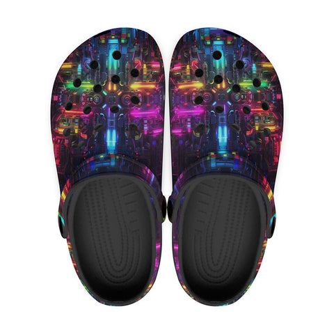 Classic Clogs Neon Light Digital Art