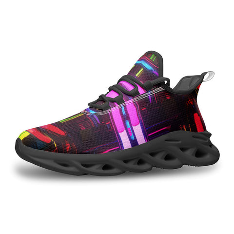 Sports Mesh Sneakers Neon Light Digital Art