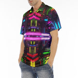 Men's Polo Shirt Neon Light Digital Art