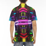 Men's Polo Shirt Neon Light Digital Art