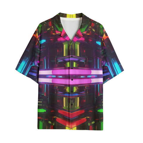 Hawaiian Shirt Neon Light Digital Art