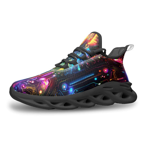 Sports Mesh Sneakers Neon Light Digital Art