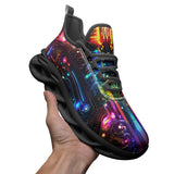 Sports Mesh Sneakers Neon Light Digital Art