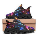 Sports Mesh Sneakers Neon Light Digital Art