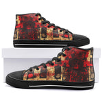 High-Top Canvas Shoes Ancient Mayan Artwork