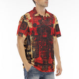 Men's Polo Shirt Ancient Mayan Artwork