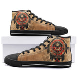 High-Top Canvas Shoes Ancient Aztec Artwork