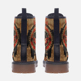 Leather Boots Ancient Aztec Artwork