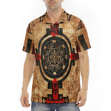 Men's Polo Shirt Ancient Mayan Artwork