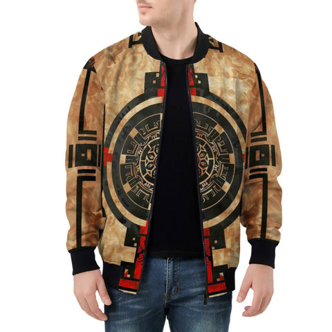 Bomber Jacket Ancient Mayan Artwork