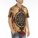 Men's Polo Shirt Ancient Mayan Artwork