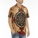 Men's Polo Shirt Ancient Mayan Artwork