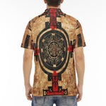 Men's Polo Shirt Ancient Mayan Artwork