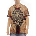 Men's Polo Shirt Ancient Aztec Artwork