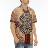 Men's Polo Shirt Ancient Aztec Artwork