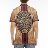 Men's Polo Shirt Ancient Aztec Artwork