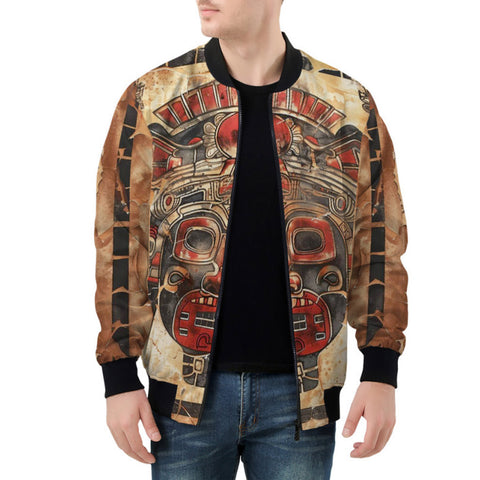 Bomber Jacket Ancient Mayan Artwork