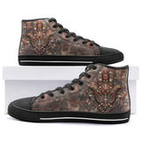 High-Top Canvas Shoes Hamsa Hand Ornamental Jewels