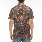 Men's Polo Shirt Hamsa Hand Ornamental Jewels