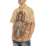 Hawaiian Shirt Hamsa Hand Gems Decorated