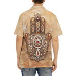 Hawaiian Shirt Hamsa Hand Gems Decorated