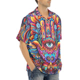 Hawaiian Shirt Hamsa Hand Psychedelic Colors