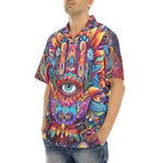 Hawaiian Shirt Hamsa Hand Psychedelic Colors