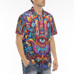 Men's Polo Shirt Hamsa Hand Psychedelic Colors