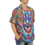 Hawaiian Shirt Colorful Psychedelic Hamsa Hand