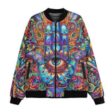 Bomber Jacket Colorful Psychedelic Hamsa Hand