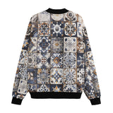 Bomber Jacket Vintage Moroccan Tiles