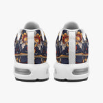 Air Cushion Sneakers Ornate Blue and Gold Tiles