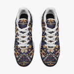 Air Cushion Sneakers Ornate Blue and Gold Tiles