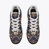 Air Cushion Sneakers Ornate Blue and Gold Tiles