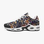 Air Cushion Sneakers Ornate Blue and Gold Tiles