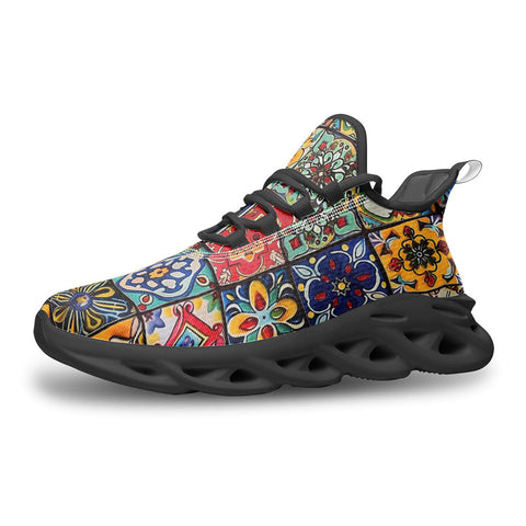 Sports Mesh Sneakers Colorful Mosaic Ceramic Tiles