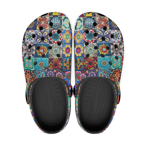 Classic Clogs Mosaic of Colorful Ceramic Tiles